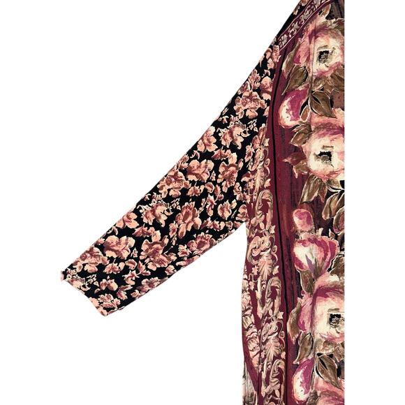 Vintage Carolre Little One Button Cardigan Boho Women's 22 Cottage Artsy Floral - Picture 3 of 8